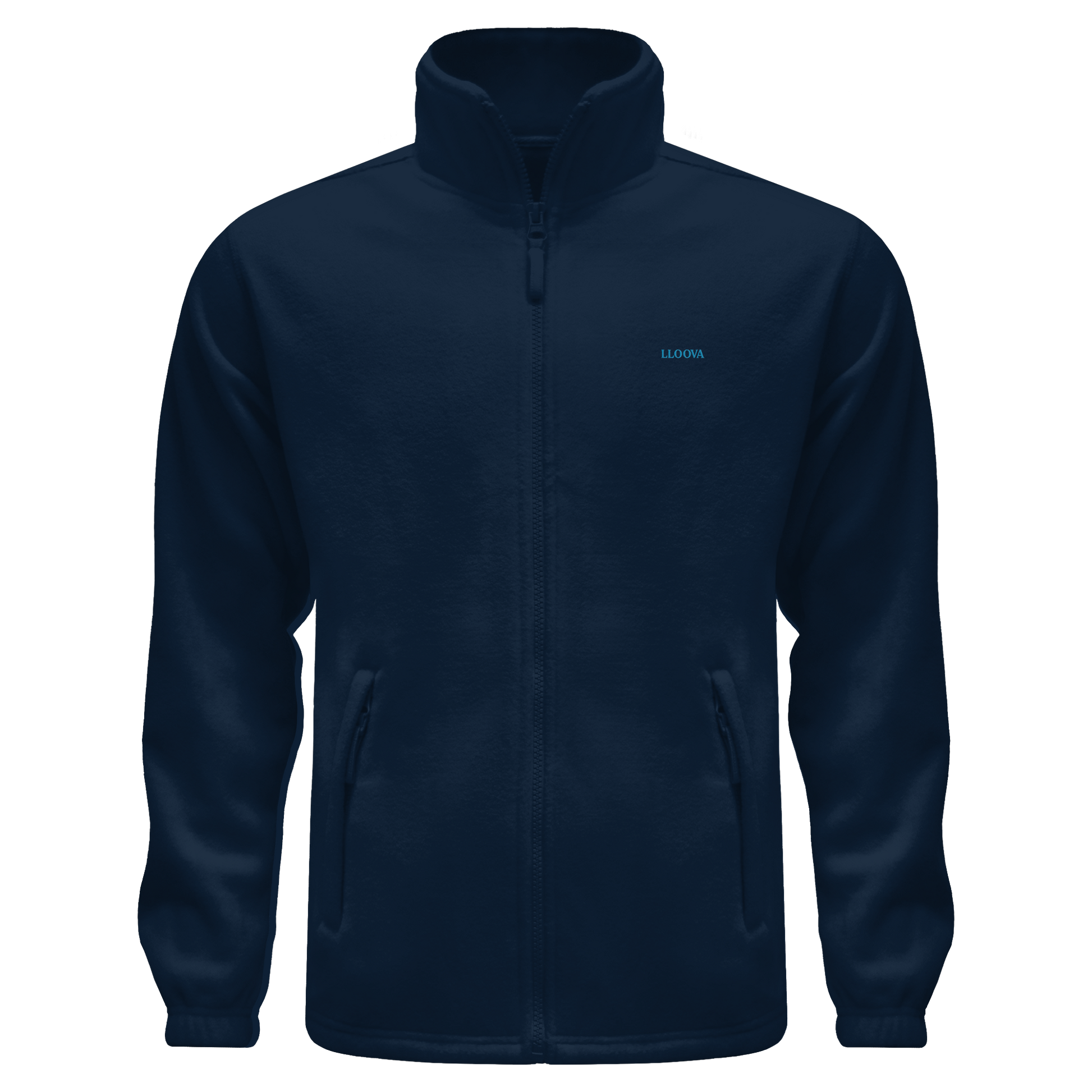 LLOOVA Pure Fleece Jacket mit minimalistischen Details und Ton-in-Ton Logo