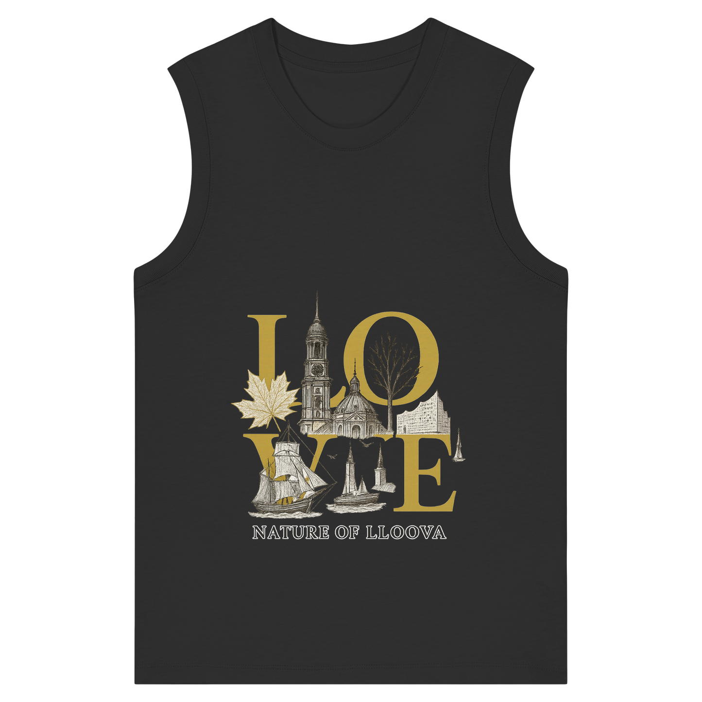 Luftiges Damenoberteil aus Bio-Baumwolle
Goldakzent Tanktop mit hanseatischer Illustration
Sommerliches LOVE Shirt für Stadt und Strand
LLOOVA Tanktop mit Bedeutung und Stil
Tanktop für Frauen mit Haltung
Statement-Top für urbane Sommerliebe