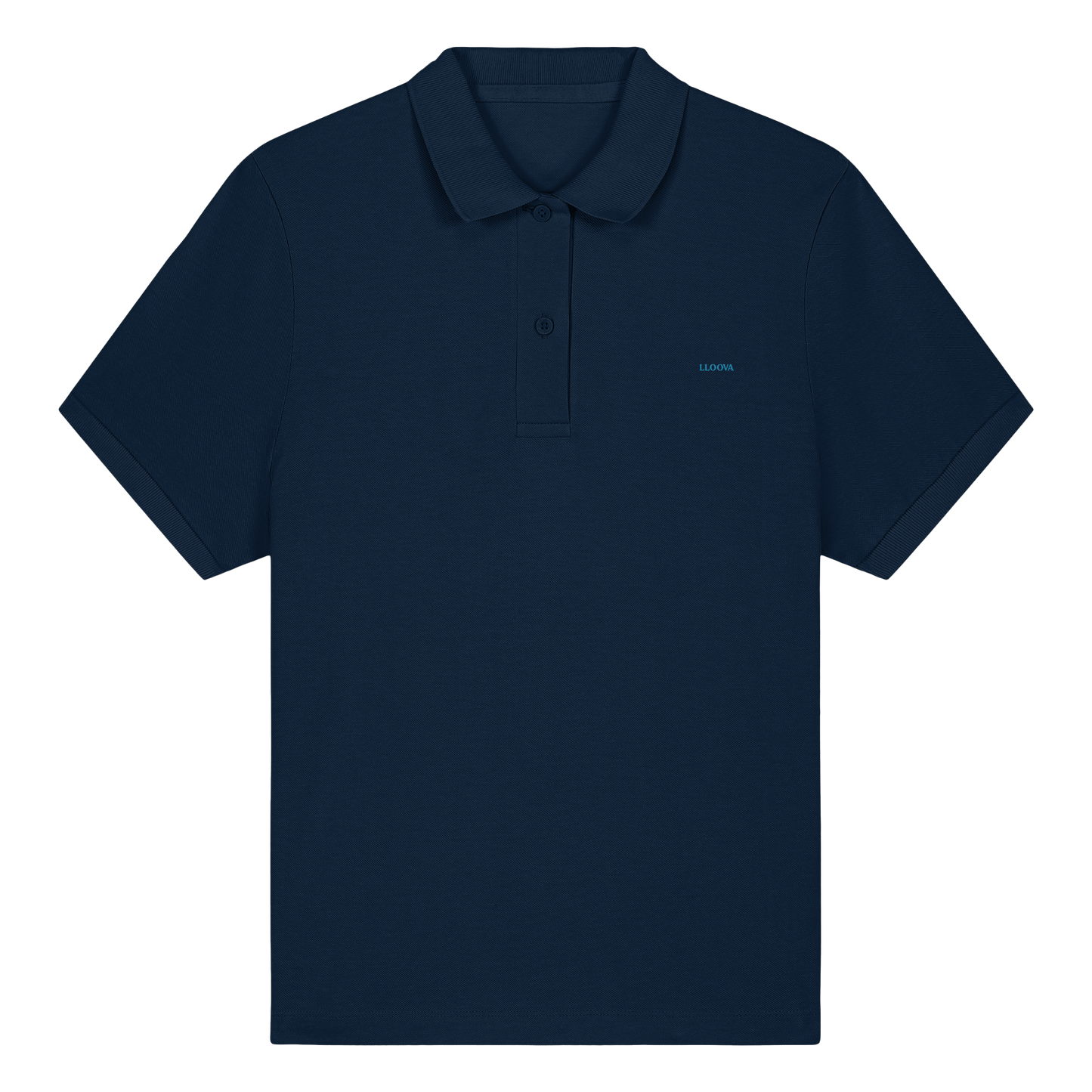 Minimalistisches Damen Poloshirt mit Ton-in-Ton Logo-Stickerei