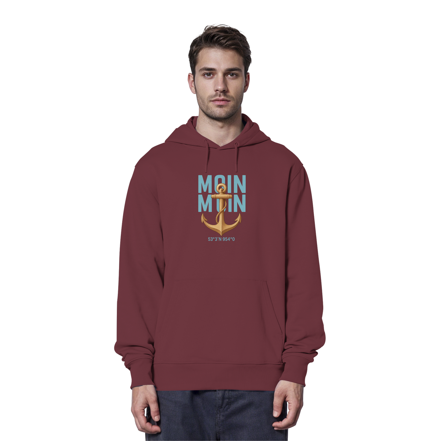 Rückenwind Hoodie – MOIN MOIN vorne, Freiheit hinten