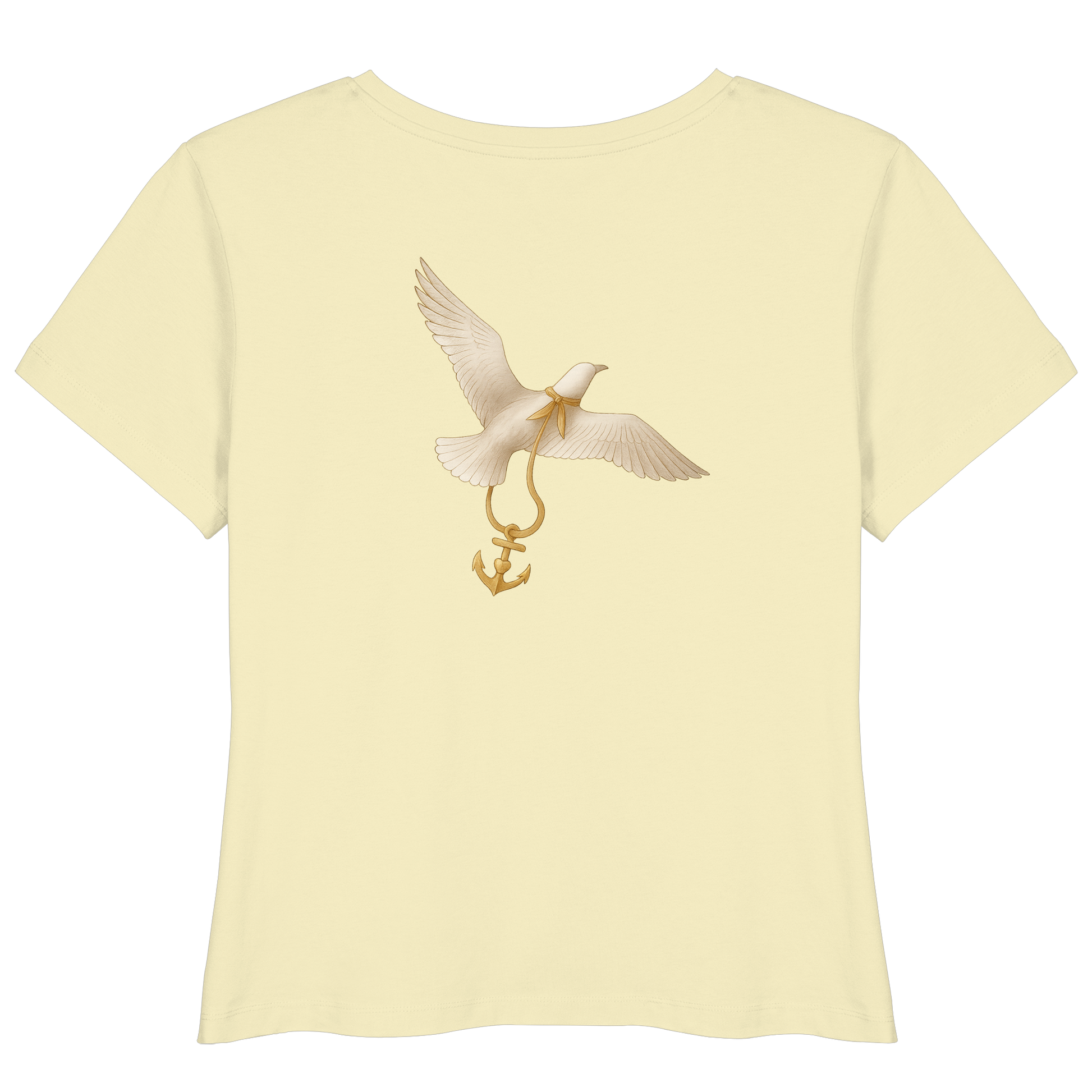 Rückenwind Women's T-Shirt with Anchor and Seagull, Organic Cotton
Sustainable women's T-shirt Rückenwind, maritime design