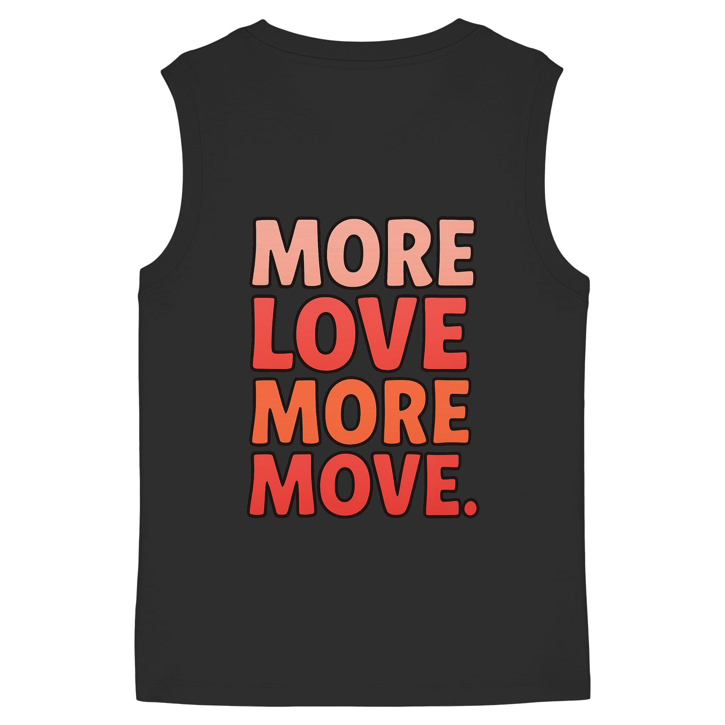 Vorderseite mit „More Move“, Rückseite mit „More Love“
Leichtes Damen Top aus 100 % Bio-Baumwolle
Urbanes Statement-Tanktop von LLOOVA
Bio Sommermode aus Hamburg für aktive Frauen
LLOOVA Tanktop – Stil, Freiheit & Aussagekraft