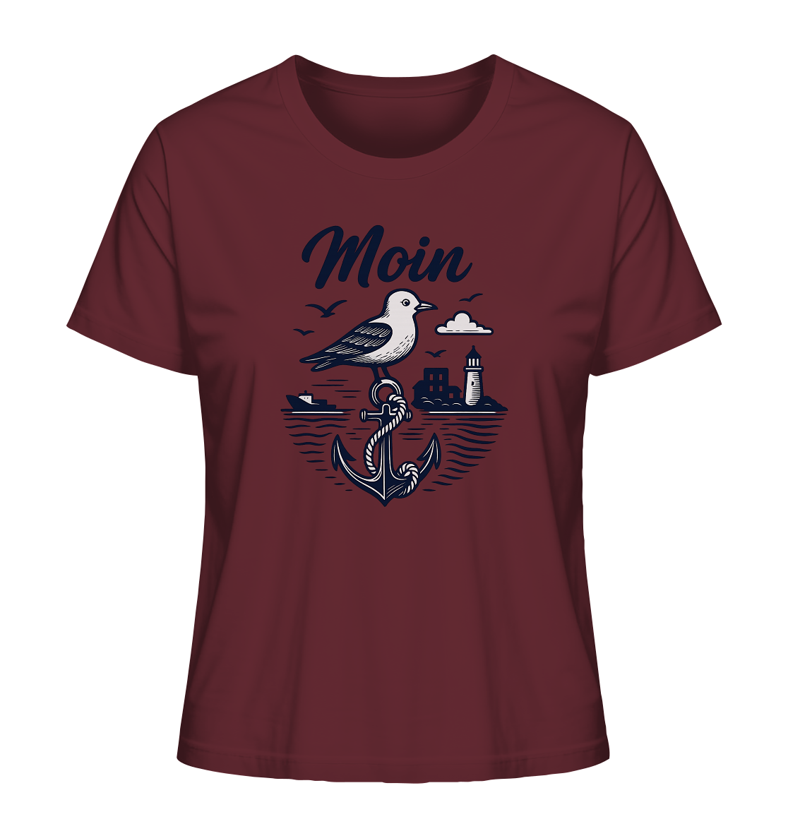 Damen T-Shirt Küstenlinie von LLOOVA

