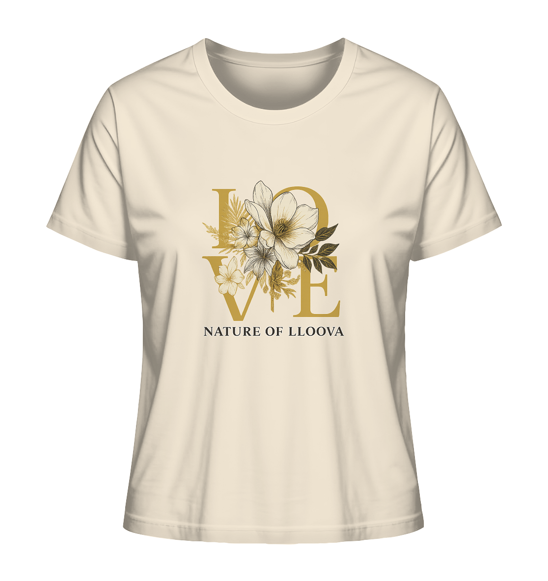 Damen T-Shirt mit “Nature of LLOOVA” Design

