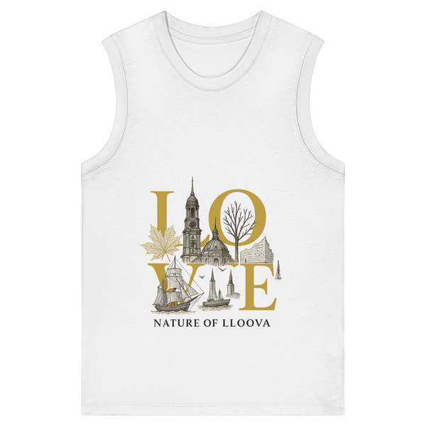 Hafen „Michel“ Damen Bio-Tanktop mit LOVE-Print

Hamburg-Motiv mit Michel & Elbphilharmonie auf Tanktop

Goldene Akzente & Glow-Effekt auf nachhaltigem Top

Ärmelloses Bio-Top mit urbanem Design

LOVE Statement-Tanktop von LLOOVA für Hamburg-Liebhaberinnen

Nature of LLOOVA Detailansicht

