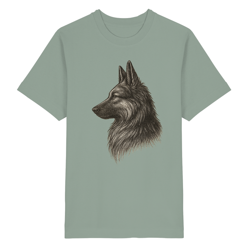 Hochwertiges Organic Heavy Shirt mit Hundemotiv