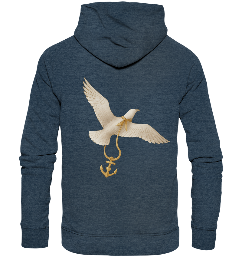 Hoodie Rückenwind mit kontrastierender Kapuze und Kordel

