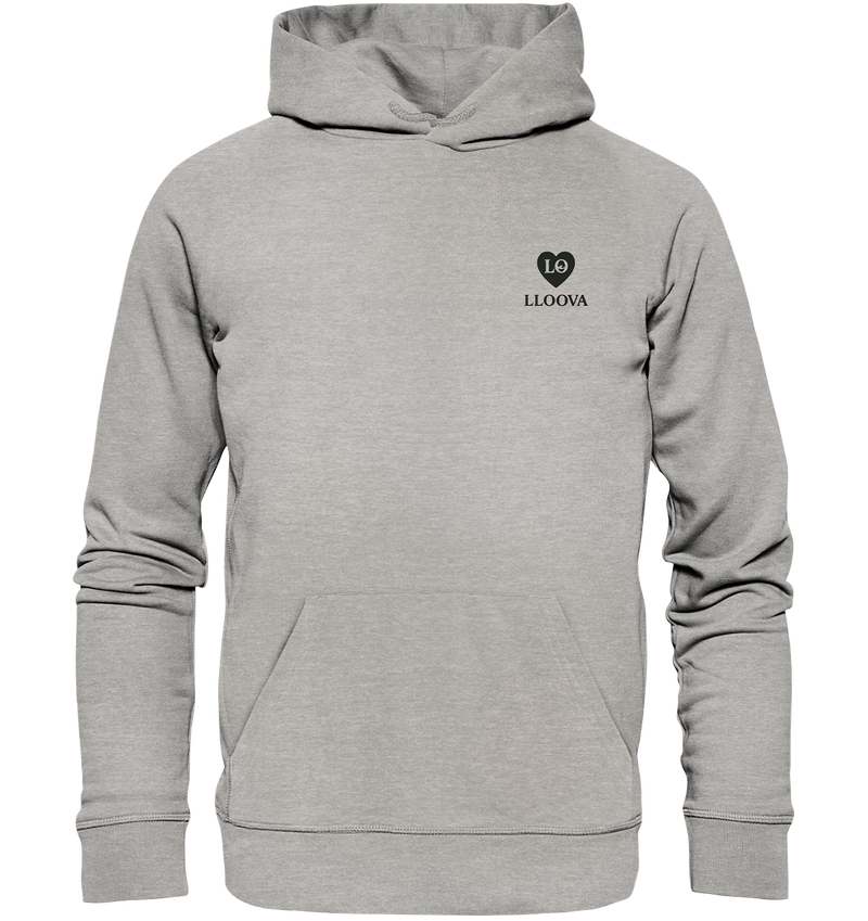 Hoodie aus Bio-Baumwolle in Naturtönen mit Statement für Vertrauen

