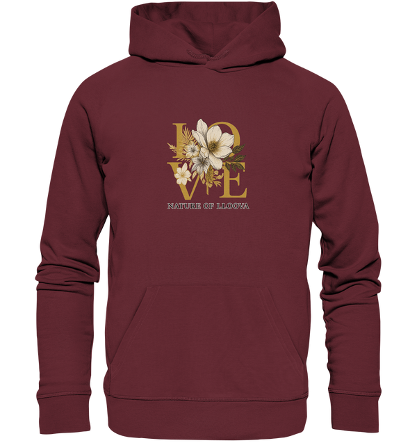 LLOOVA Elbwiese Hoodie mit LOVE-Print & floralen Details

Nachhaltiger Hoodie aus Bio-Baumwolle mit Goldakzenten

Unisex Hoodie inspiriert von den Elbwiesen Hamburgs

Urbaner Hoodie mit feinem floralem Design

Detailansicht Kapuze & Kängurutasche des Elbwiese Hoodies

LLOOVA Nature of LLOOVA Print auf dem Hoodie

Flatlay des Elbwiese Hoodies mit goldenen Linien

Model trägt Elbwiese by LLOOVA Hoodie in Hamburg

