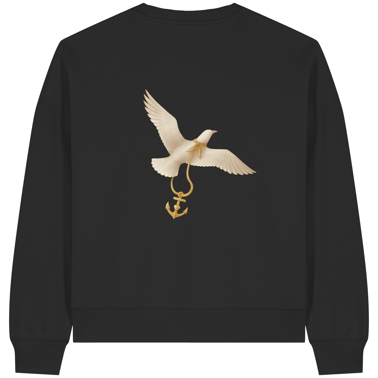 LLOOVA Organic Sweatshirt Rückenwind, entworfen in Hamburg

Frauen Sweatshirt mit Anker vorne und Möwe hinten

Nachhaltiges, minimalistisches Sweatshirt Rückenwind von LLOOVA

