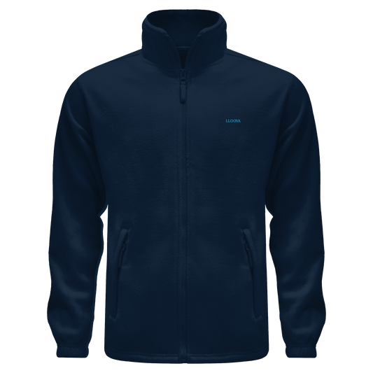 LLOOVA Pure Fleece Jacket mit minimalistischen Details und Ton-in-Ton Logo