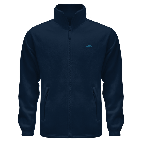 LLOOVA Pure Fleece Jacket mit minimalistischen Details und Ton-in-Ton Logo