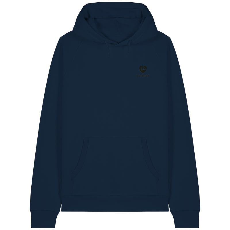 LLOOVA TRUST OPS Charlie Organic Unisex Hoodie

Sustainable unisex hoodie in charcoal

Ethical fashion hoodie supporting Hamburg Rescue Dogs

Heavy cotton hoodie with wide fit and raglan sleeves

Front view of Charlie Hoodie with kangaroo pocket

Detail of double-layered hood and flat drawstring

Ribbed cuffs and hem of the Charlie Hoodie

Eco-friendly hoodie with statement design

Solidarity streetwear hoodie by LLOOVA

Charlie Hoodie – wear trust, feel responsible

