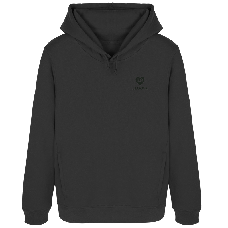 Logo-Stickerei auf nachhaltigem LLOOVA Damen Hoodie

