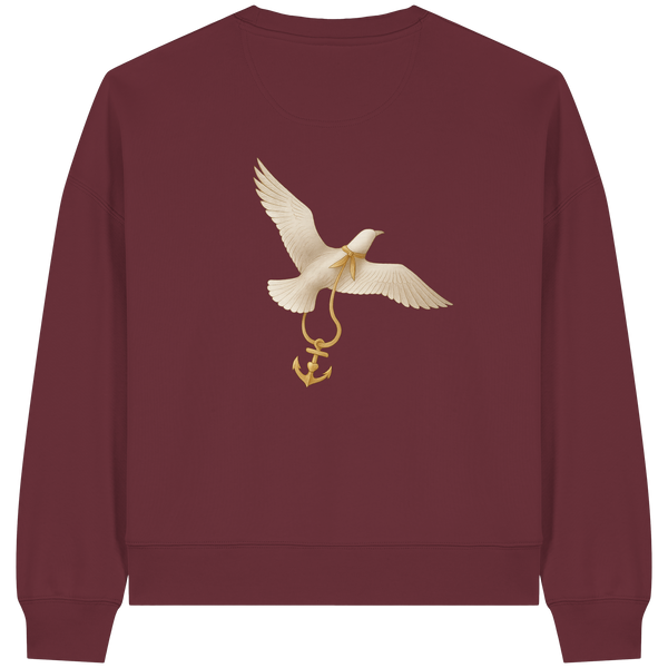 Nachhaltiges Frauen Sweatshirt Rückenwind aus Bio-Baumwolle

