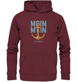 Rückenwind Damen Hoodie mit Anker & Möwe

