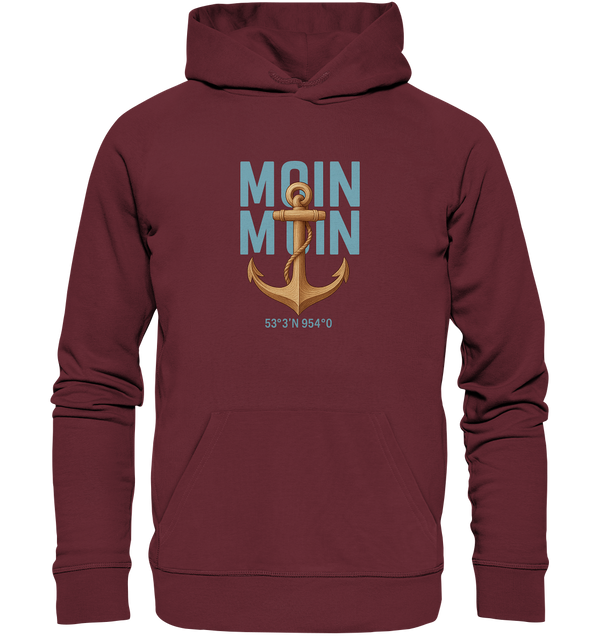 Rückenwind Damen Hoodie mit Anker & Möwe

