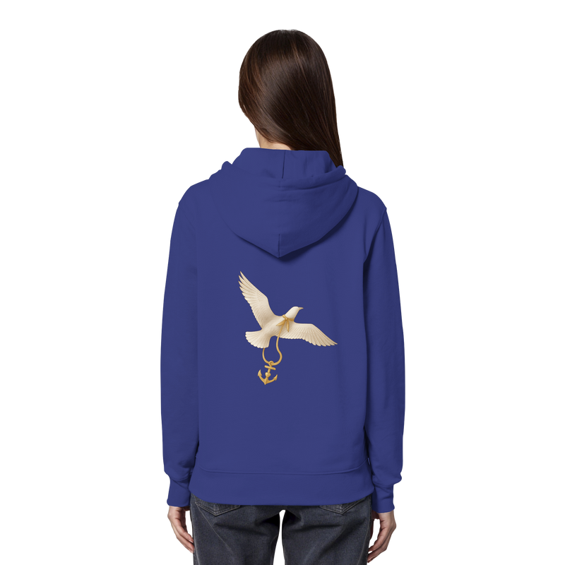 Rückenwind Damen Kapuzenpullover in Blau

