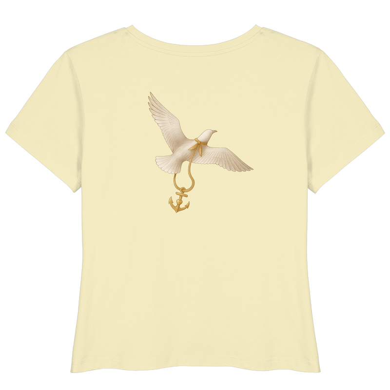Rückenwind Women's T-Shirt with Anchor and Seagull, Organic Cotton

Sustainable women's T-shirt Rückenwind, maritime design