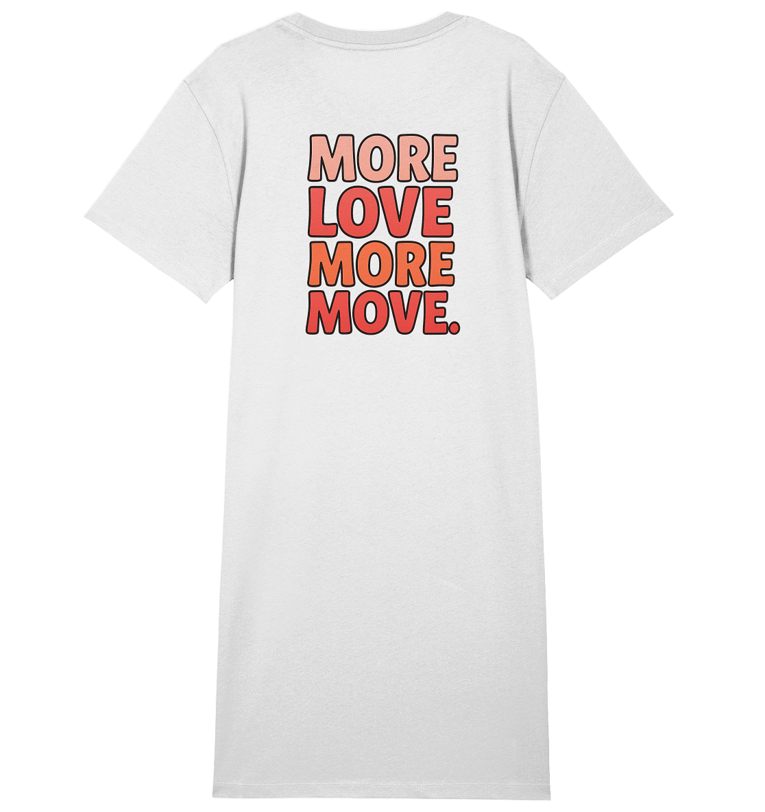 Sommerkleid mit Statement Print vorne und hinten

