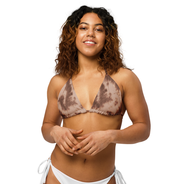 Valentins Essence – Recyceltes, gepolstertes Schnürbikini-Oberteil