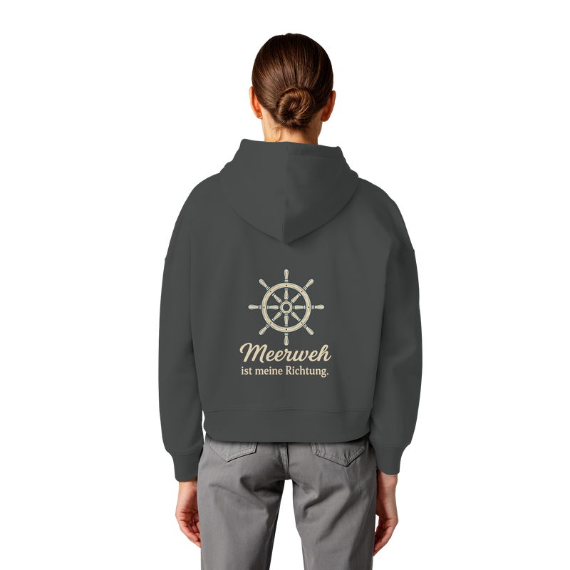 Moin Ahoi – Küstengruß Edition - Womens Organic Boxcut Hoodie