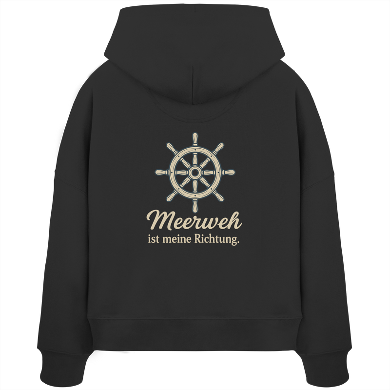 Moin Ahoi – Küstengruß Edition - Womens Organic Boxcut Hoodie