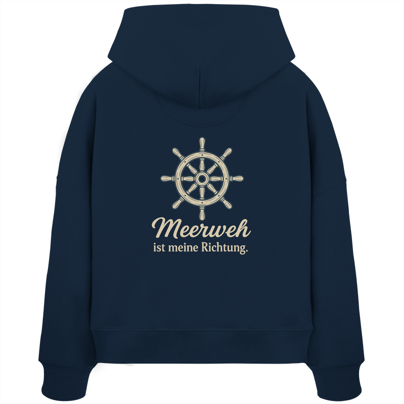 Moin Ahoi – Küstengruß Edition - Womens Organic Boxcut Hoodie