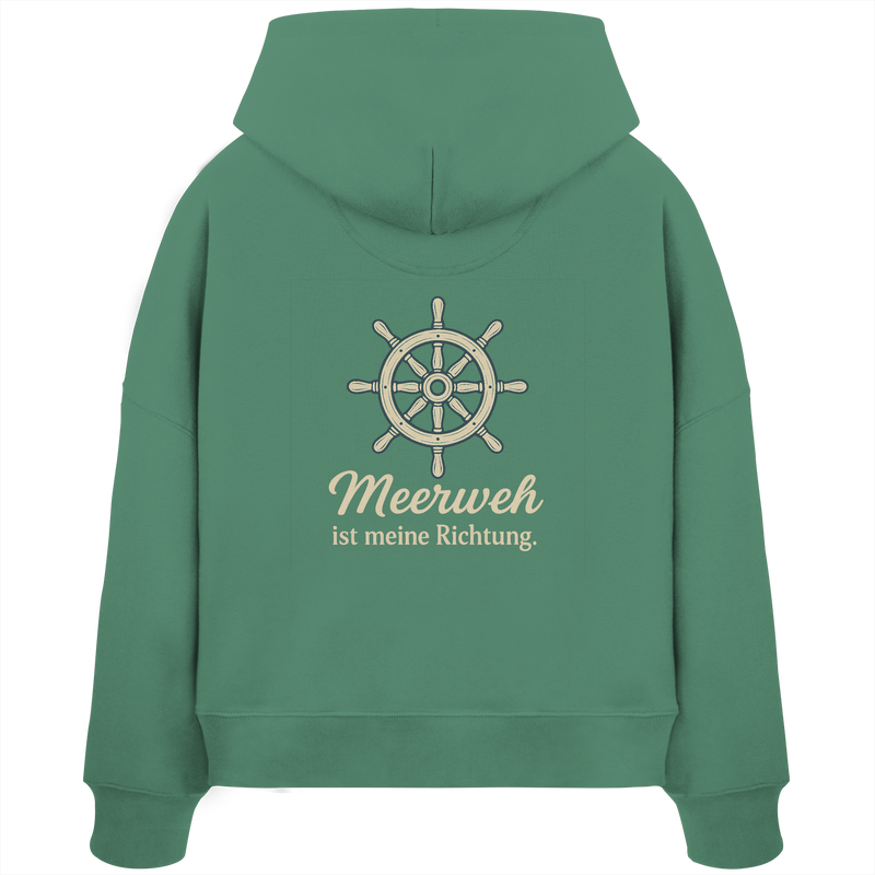Moin Ahoi – Küstengruß Edition - Womens Organic Boxcut Hoodie