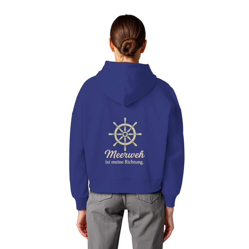 Moin Ahoi – Küstengruß Edition - Womens Organic Boxcut Hoodie
