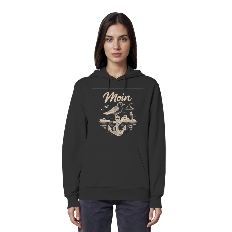 Moin Ahoi – Küstengruß Edition – Bio-Hoodie