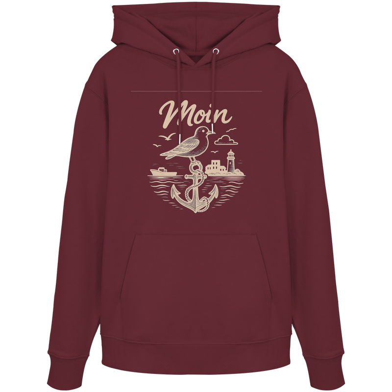 Moin Ahoi – Küstengruß Edition – Bio-Hoodie
