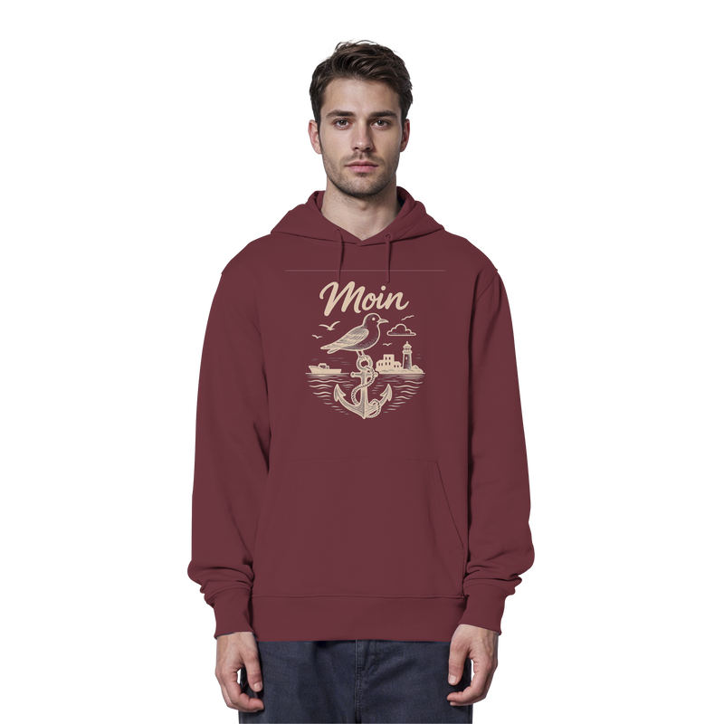 Moin Ahoi – Küstengruß Edition – Bio-Hoodie