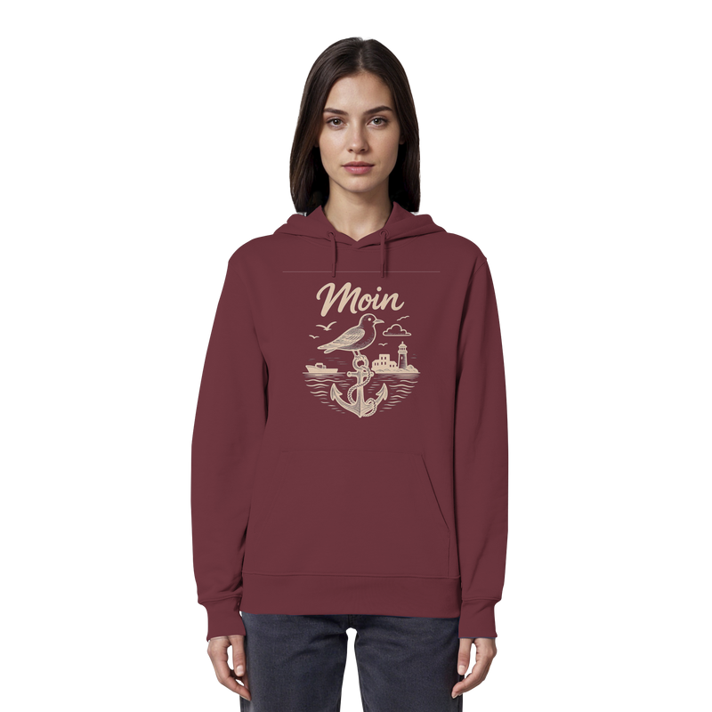 Moin Ahoi – Küstengruß Edition – Bio-Hoodie