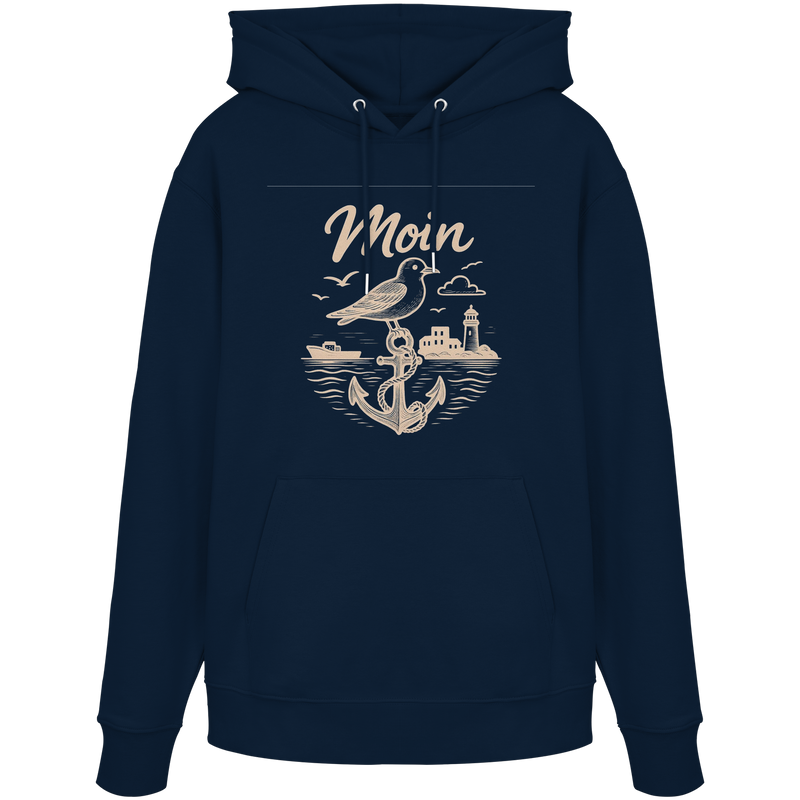 Moin Ahoi – Küstengruß Edition – Bio-Hoodie