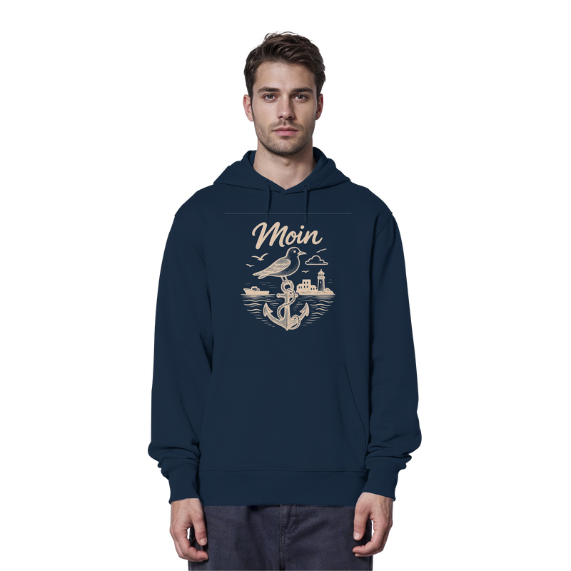 Moin Ahoi – Küstengruß Edition – Bio-Hoodie
