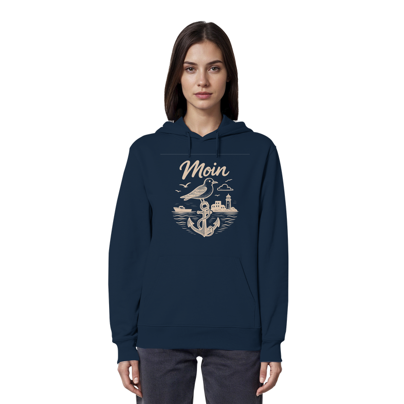 Moin Ahoi – Küstengruß Edition – Bio-Hoodie