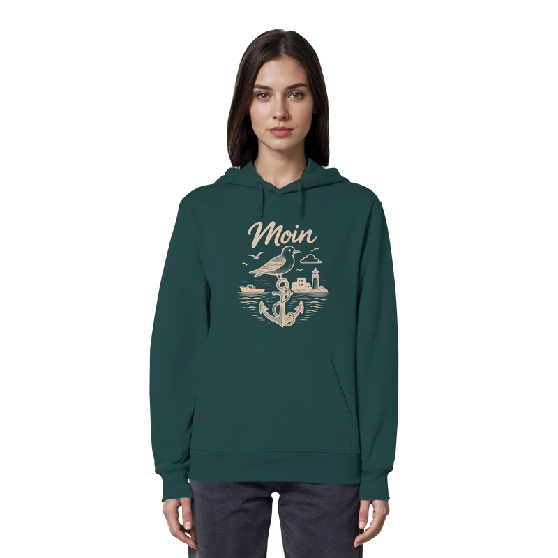 Moin Ahoi – Küstengruß Edition – Bio-Hoodie