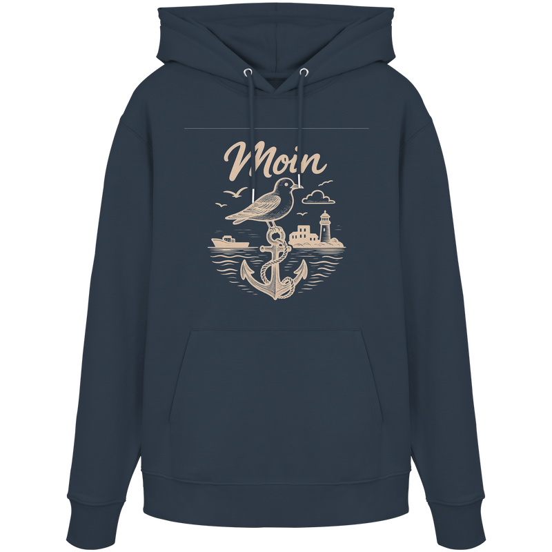 Moin Ahoi – Küstengruß Edition – Bio-Hoodie