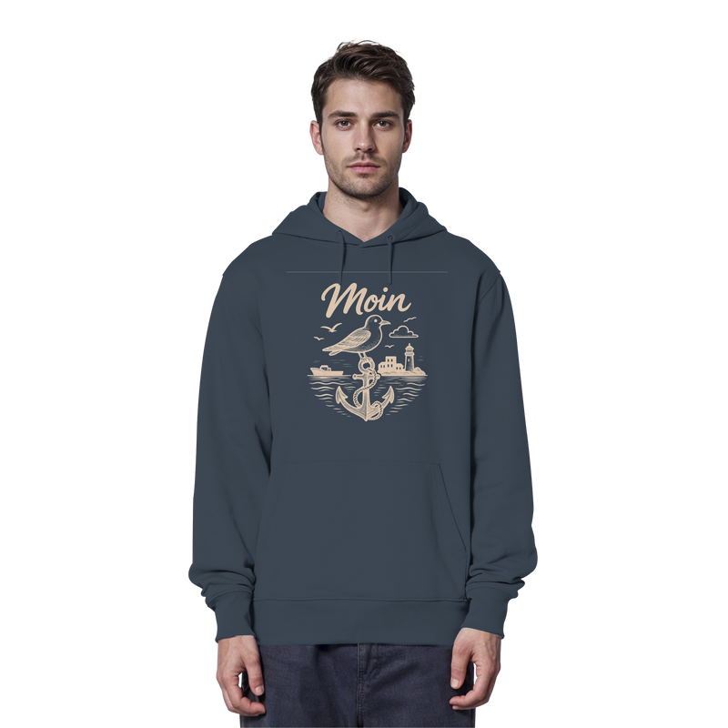 Moin Ahoi – Küstengruß Edition – Bio-Hoodie