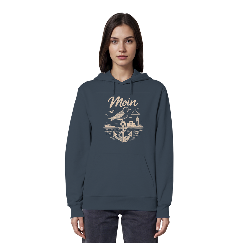 Moin Ahoi – Küstengruß Edition – Bio-Hoodie