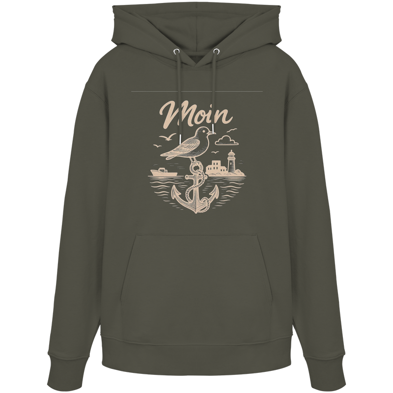 Moin Ahoi – Küstengruß Edition – Bio-Hoodie