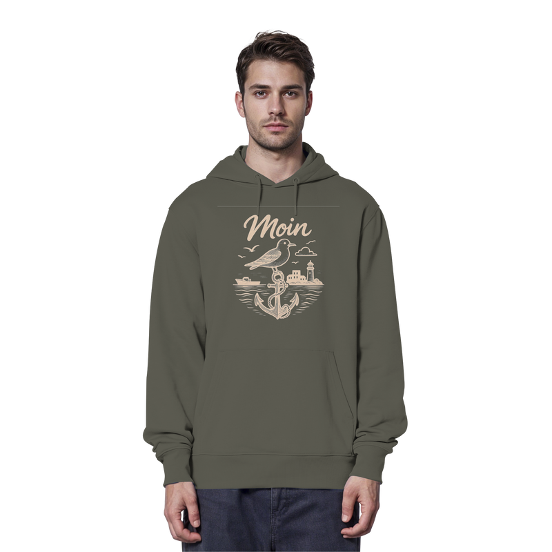 Moin Ahoi – Küstengruß Edition – Bio-Hoodie