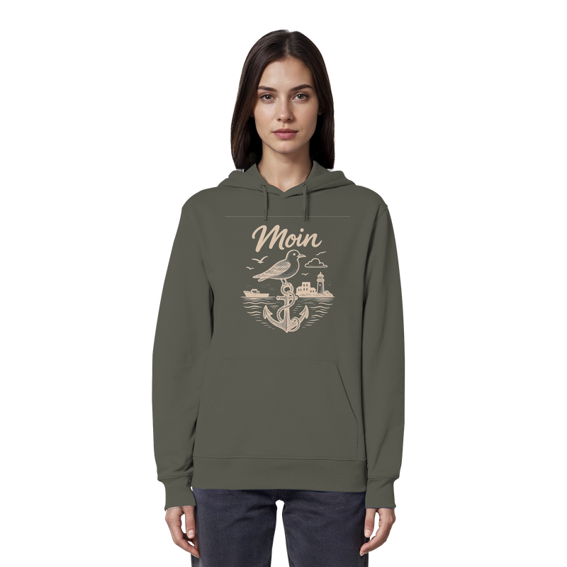 Moin Ahoi – Küstengruß Edition – Bio-Hoodie