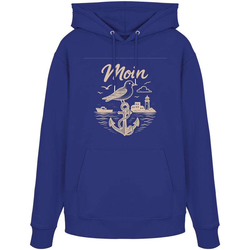 Moin Ahoi – Küstengruß Edition – Bio-Hoodie