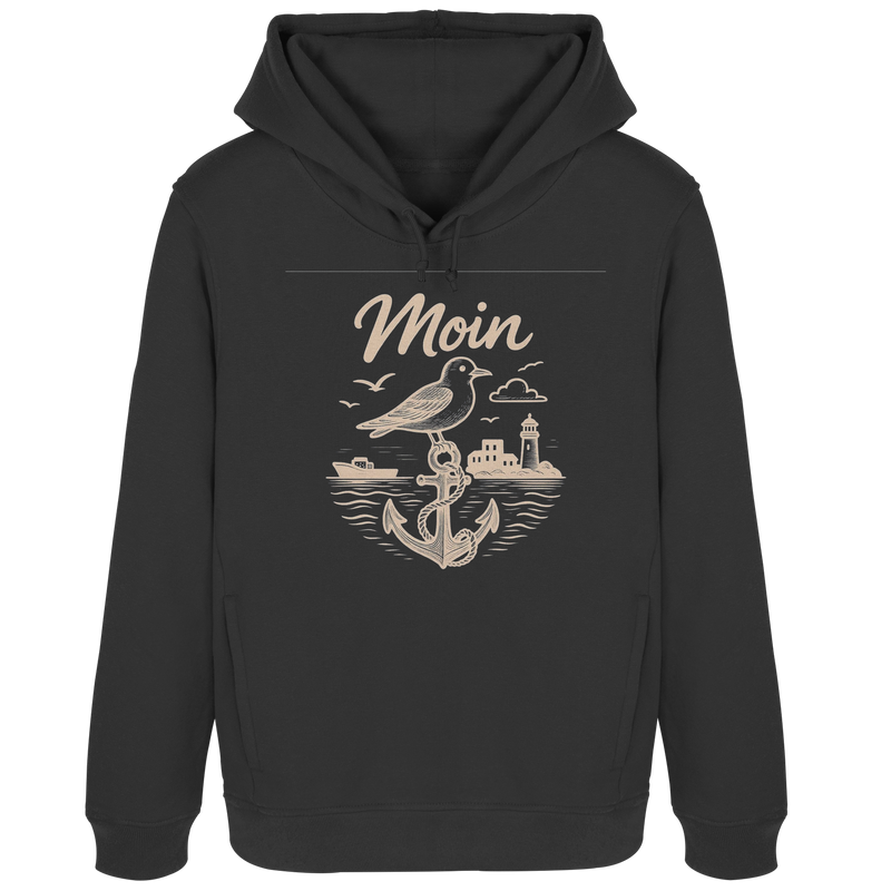 Moin Ahoi – Küstengruß Edition - Damen Bio-Hoodie B&amp;C