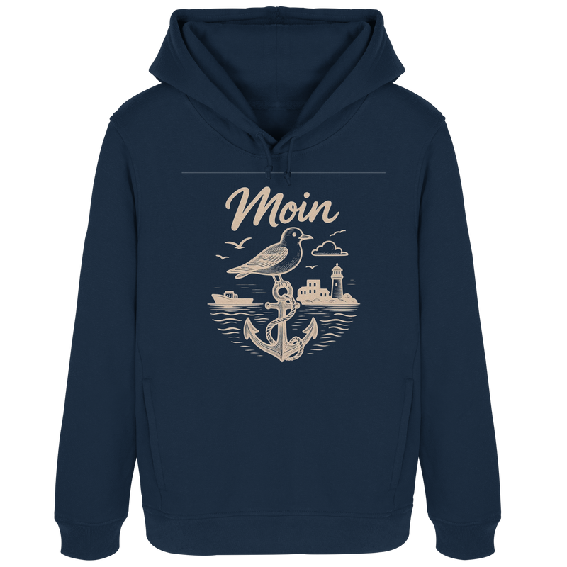 Moin Ahoi – Küstengruß Edition - Damen Bio-Hoodie B&amp;C